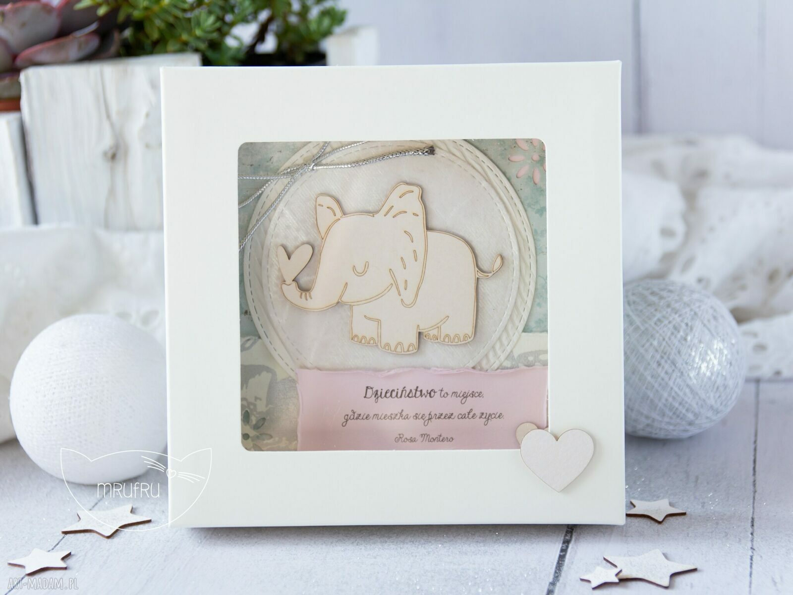 Kartka na roczek urodziny niespodzianka (scrapbooking)