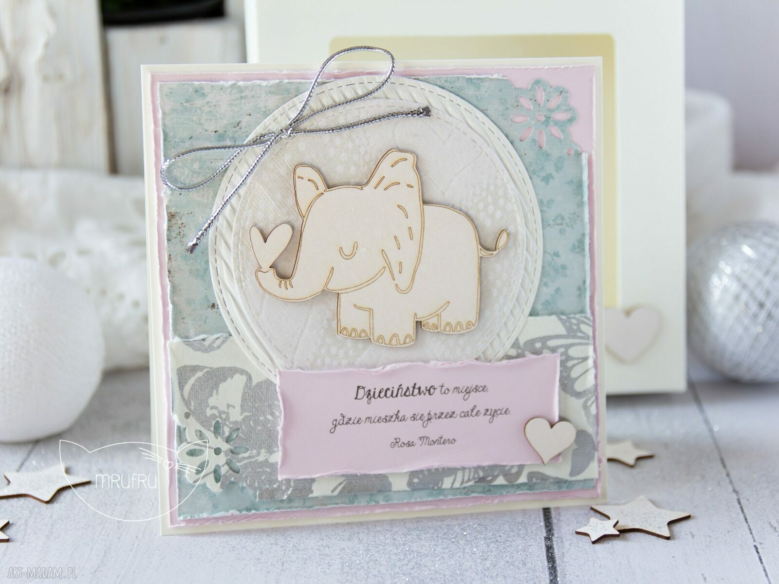 Kartka na roczek urodziny niespodzianka (scrapbooking)