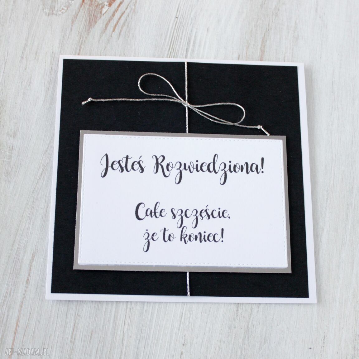 kartki: Kartka z okazji rozwodu HandMade