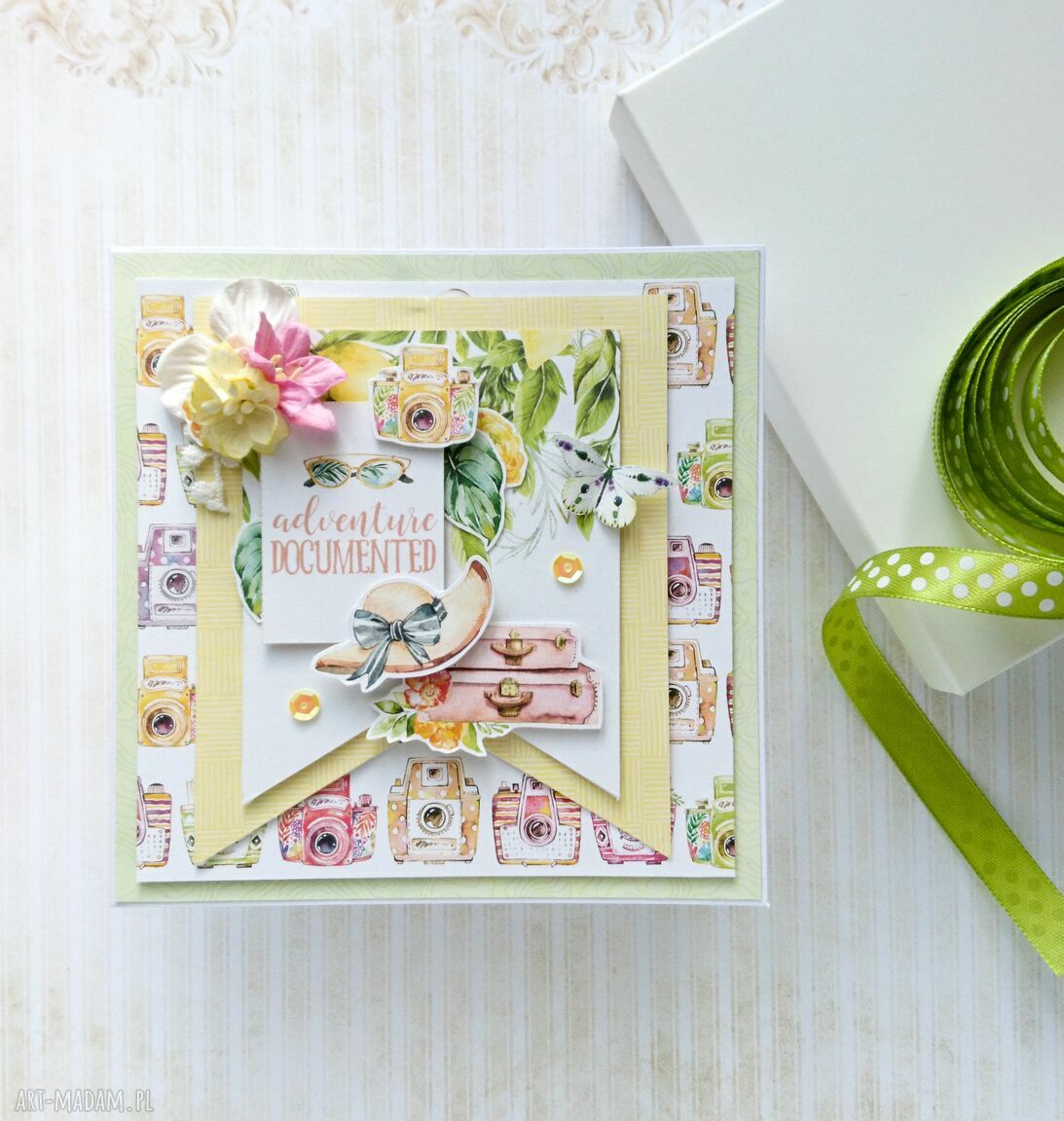 Kartka wakacyjna pudełku dla przyjaciela wakacji podróży