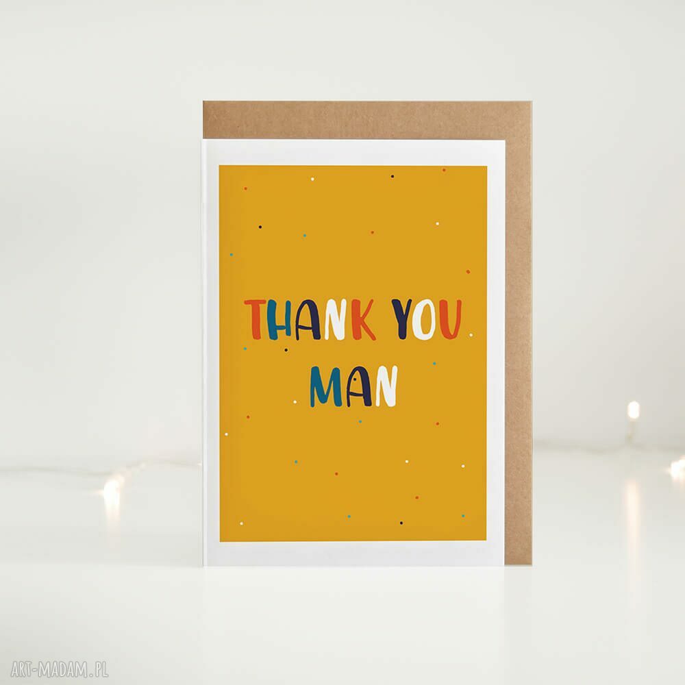 Kartka z podziękowaniem dla niego Thank You Man (A6)