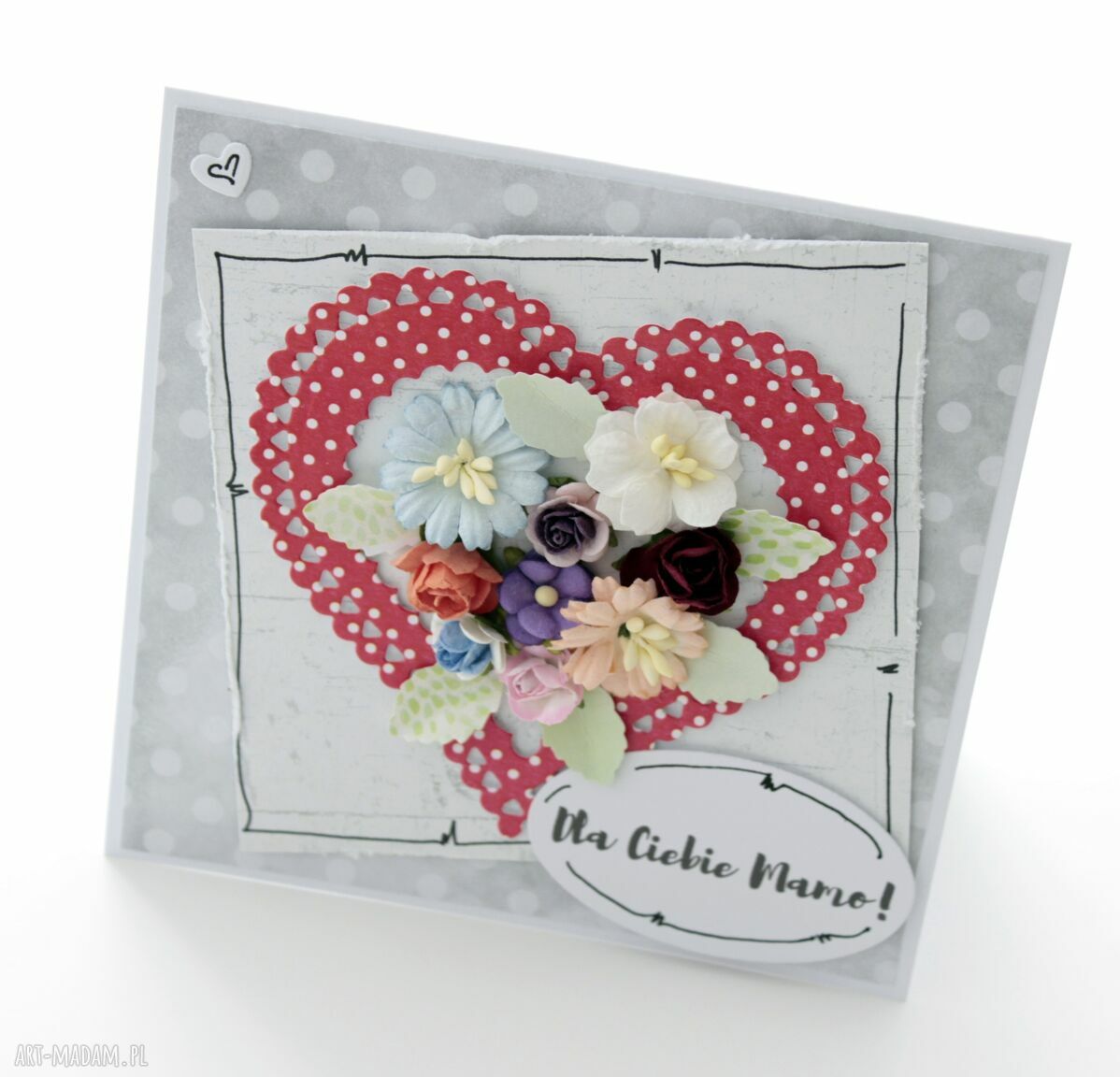 Kartka sercem prezent dzień matki zdjęcia godzinach