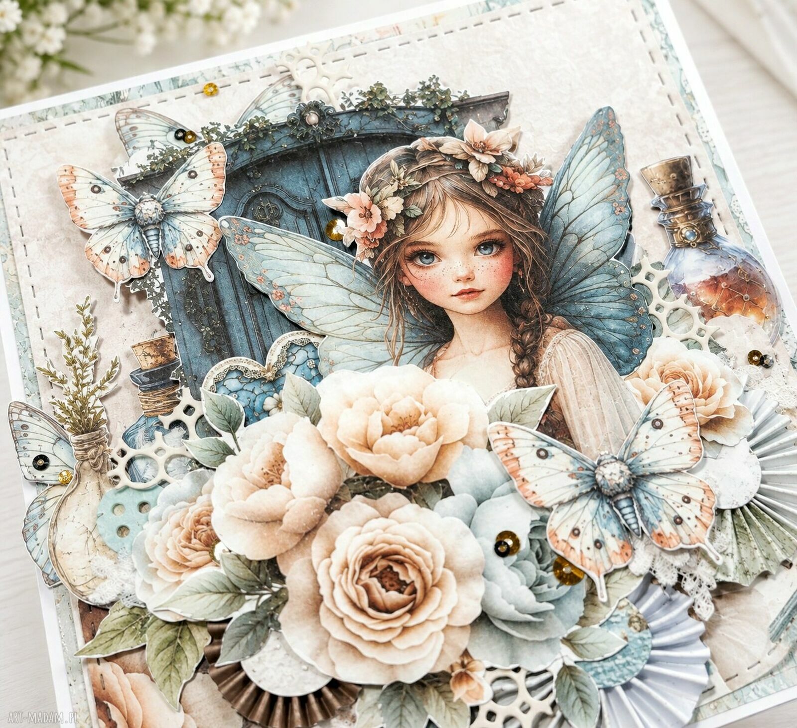 Kartka z wróżką - wyjątkowa kartka urodzinowa handmade