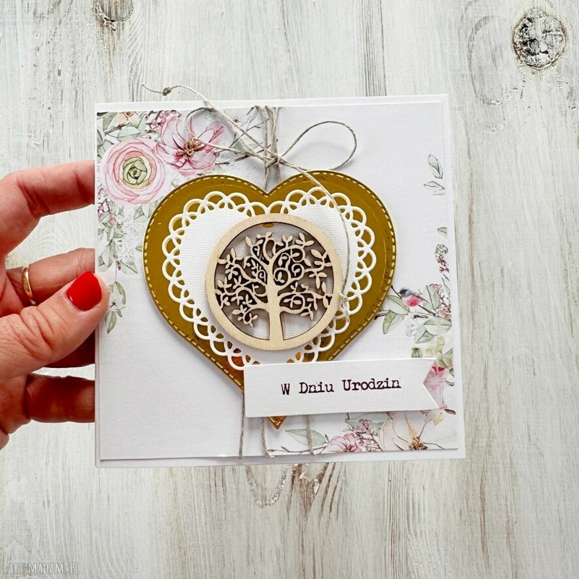 Kartka urodziny prezent rocznica życzeniami okolicznościowa