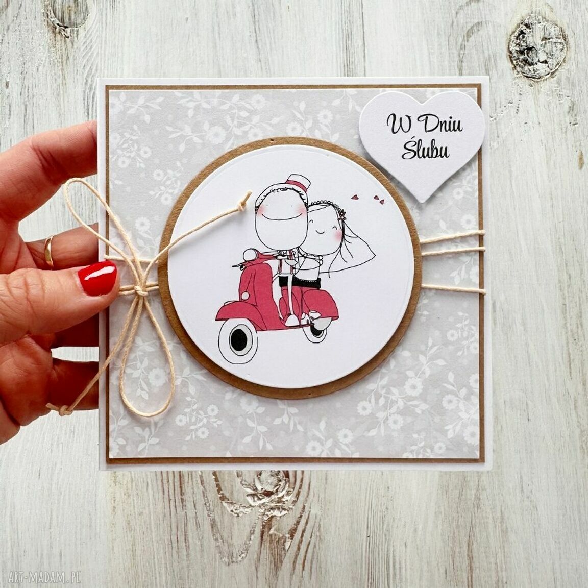 Kartka ślubna wesele życzenia ślub prezent życzeniami