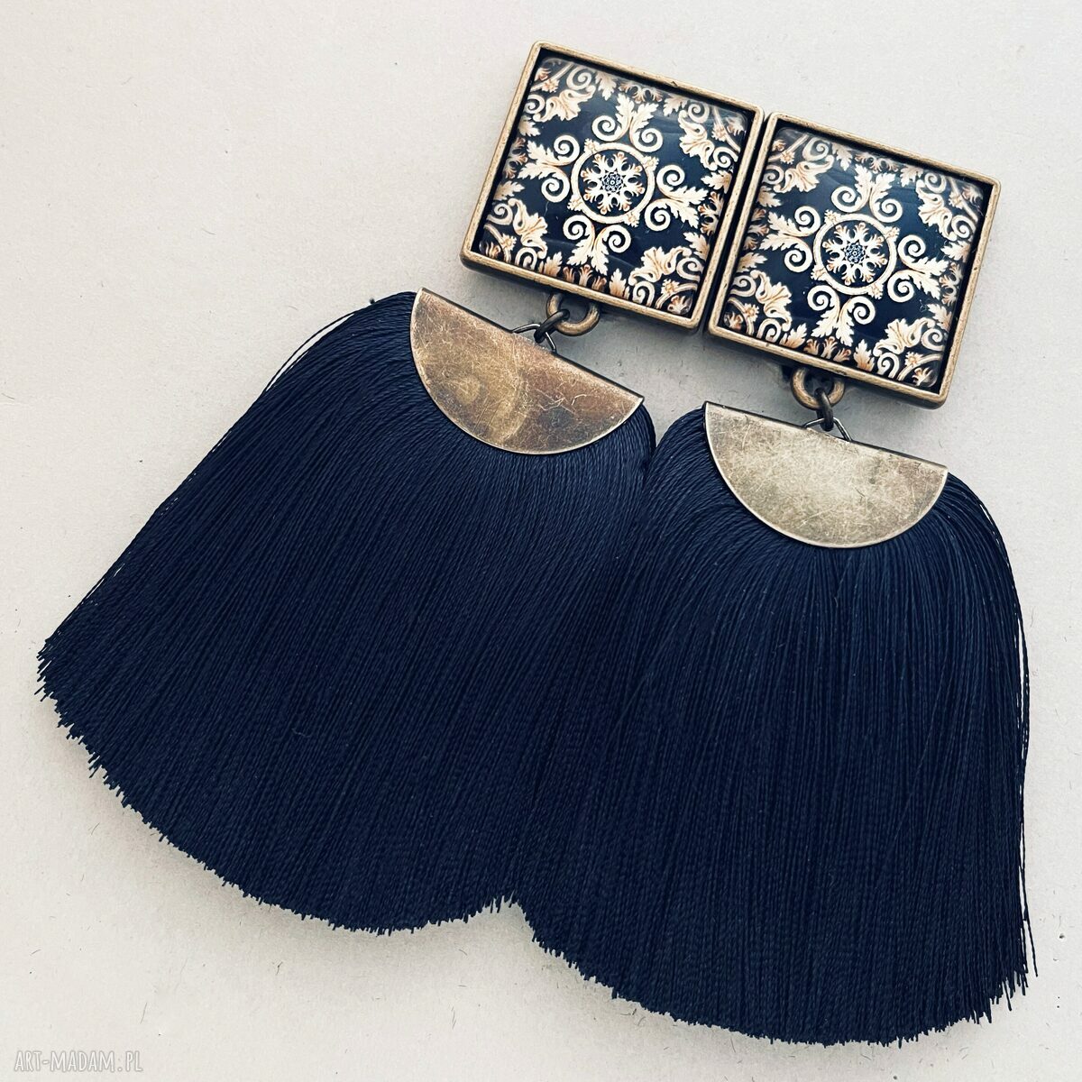 Klipsy Katarzyna - eleganckie boho chwosty na ślub i wieczór
