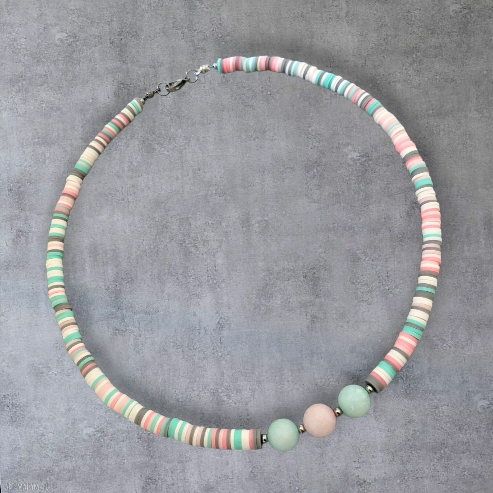 Naszyjnik Katsuki Vibes Pastell z jadeitem - ręcznie robiony