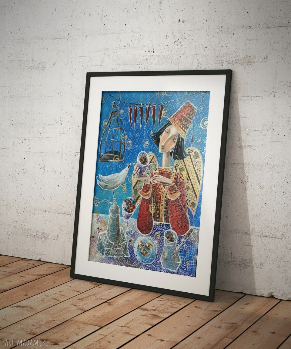 Kawa po turecku - plakat z Turcji z aniołem