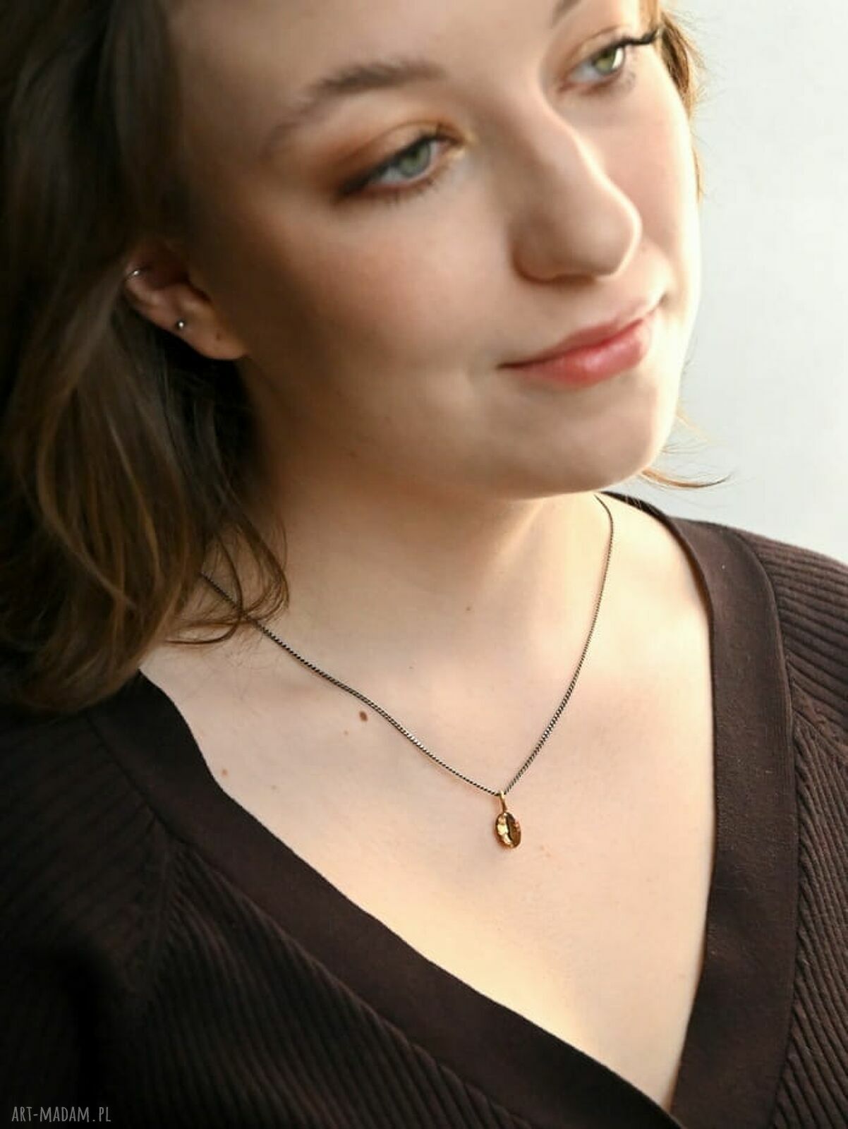 Kawa - zawieszka srebrna
