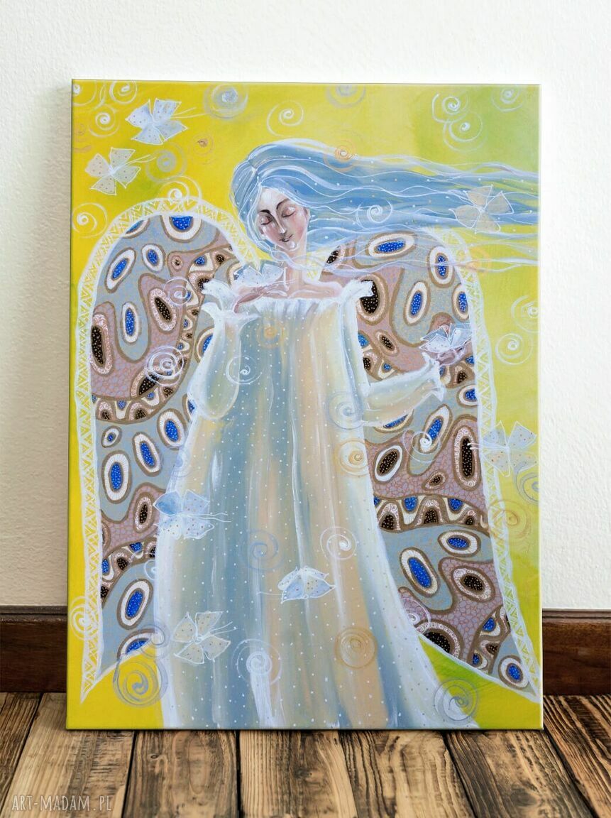 Każdy motyl lata własnym niebem - obraz na płótnie Canvas na drewnianej ramie