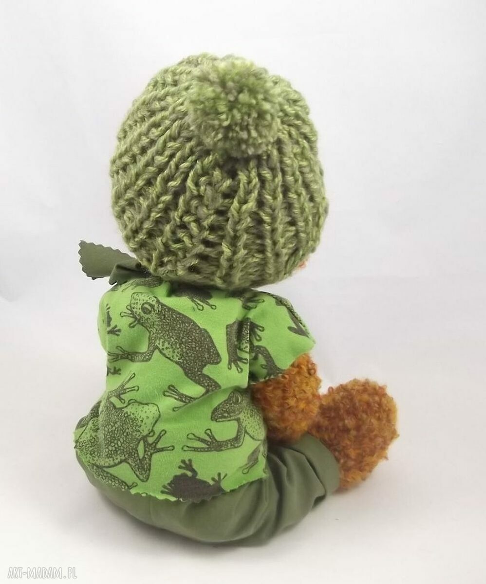 Miś Kazik szydełkowy z włóczki (36 cm) - maskotka handmade