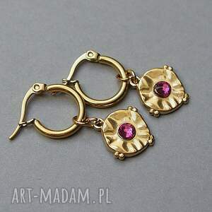 alloys collection coins fuchsia - kolczyki