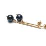 ki ka kolczyki stick /navy blue pearls/ alloys