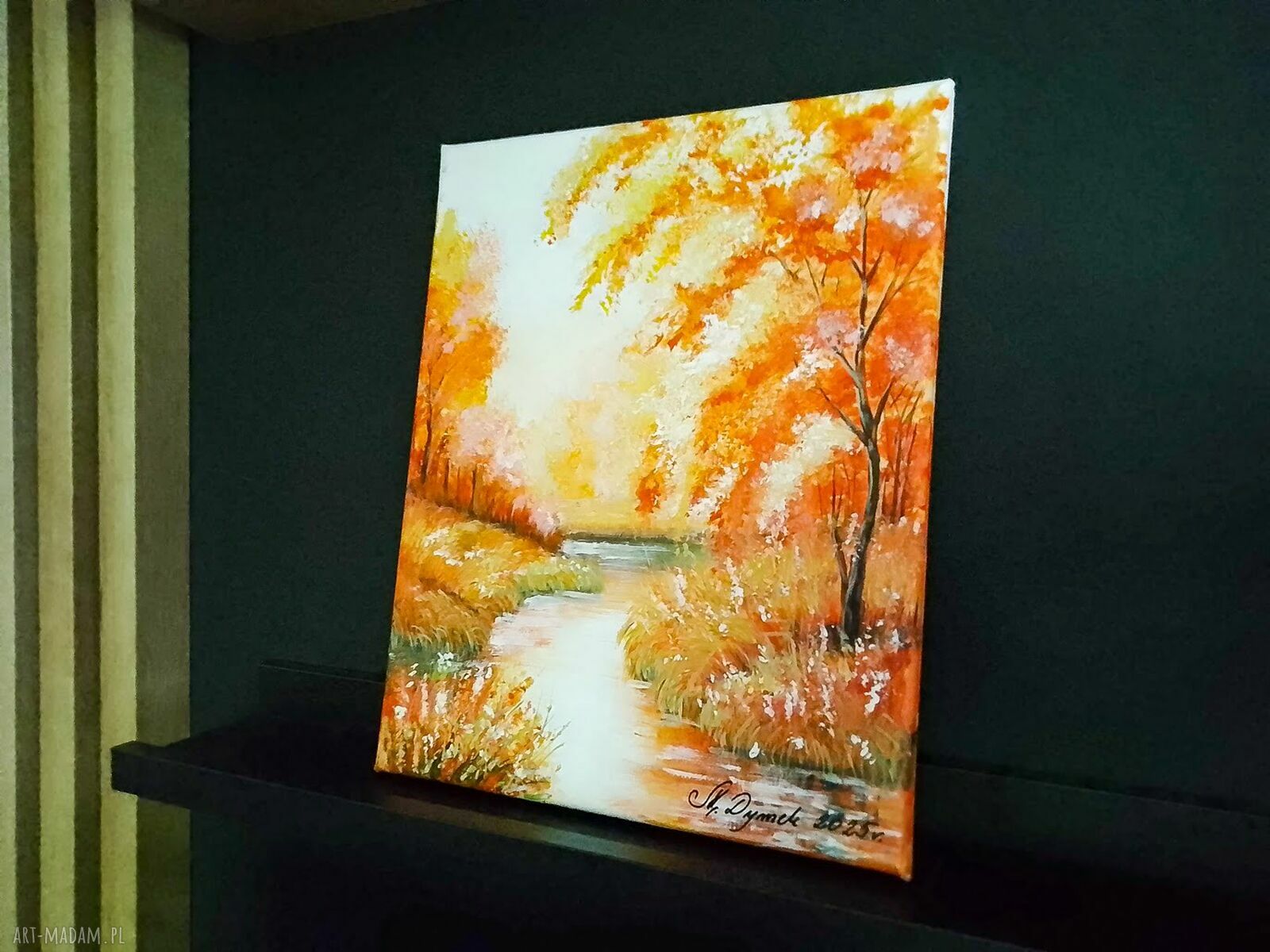 Klasyczny pejzaż „Jesienne Przebudzenie” - obraz akrylowy na płótnie 30x24