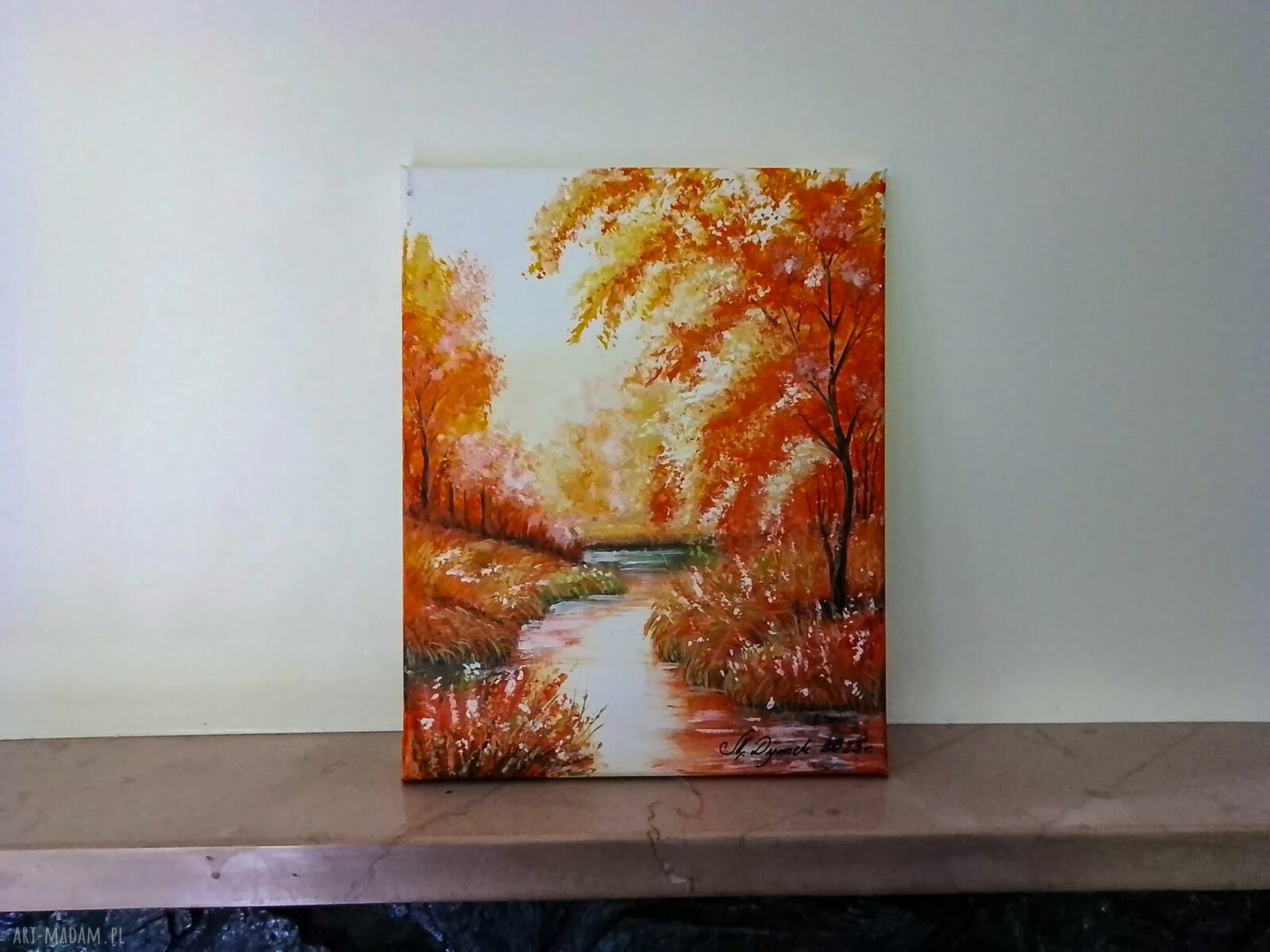 Klasyczny pejzaż „Jesienne Przebudzenie” - obraz akrylowy na płótnie 30x24