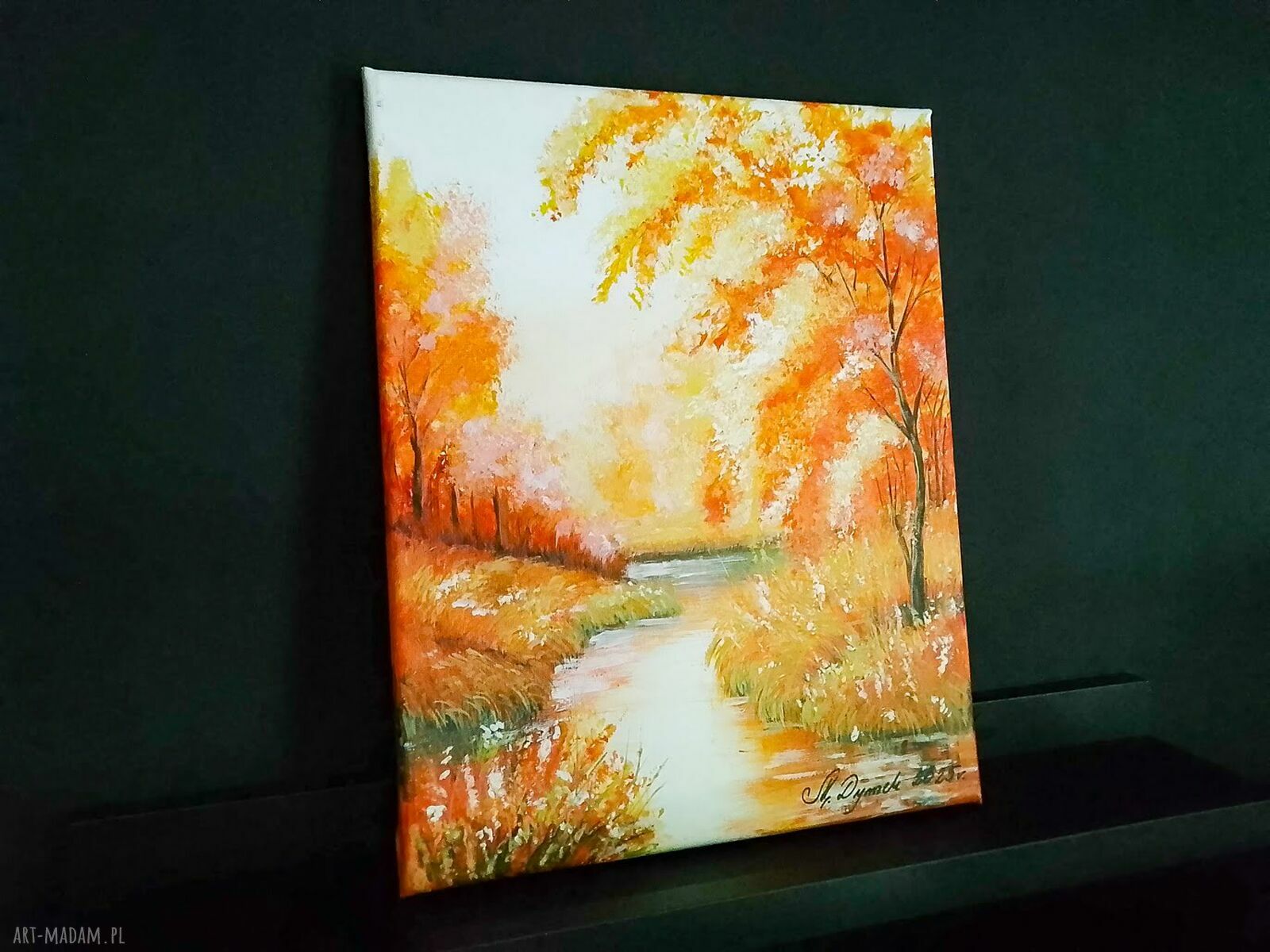 Klasyczny pejzaż „Jesienne Przebudzenie” - obraz akrylowy na płótnie 30x24
