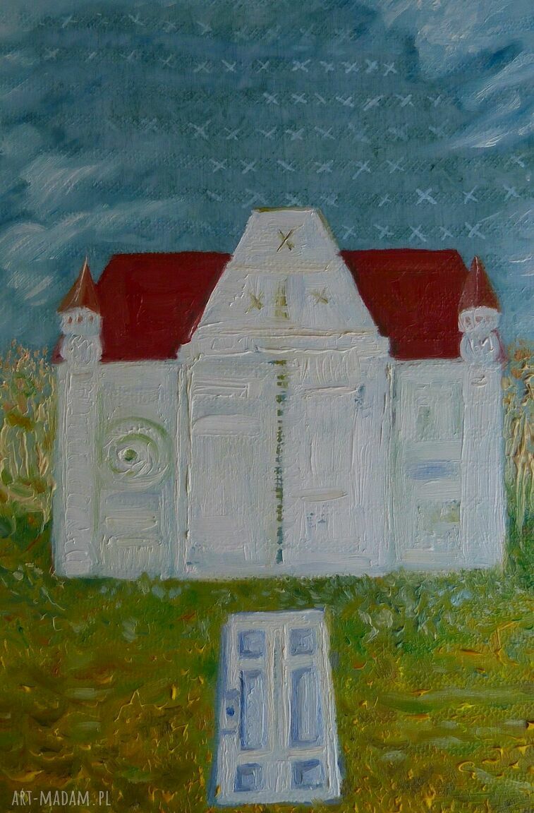 Klasyka gatunku - dyskretny urok surrealizmu (obraz olejny 35x25)