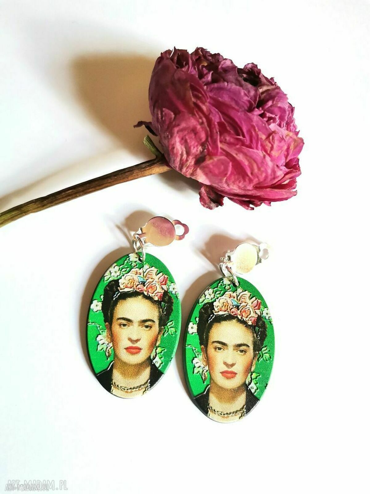 Klipsy Frida dwustronne - bardzo lekkie klipsy etno boho