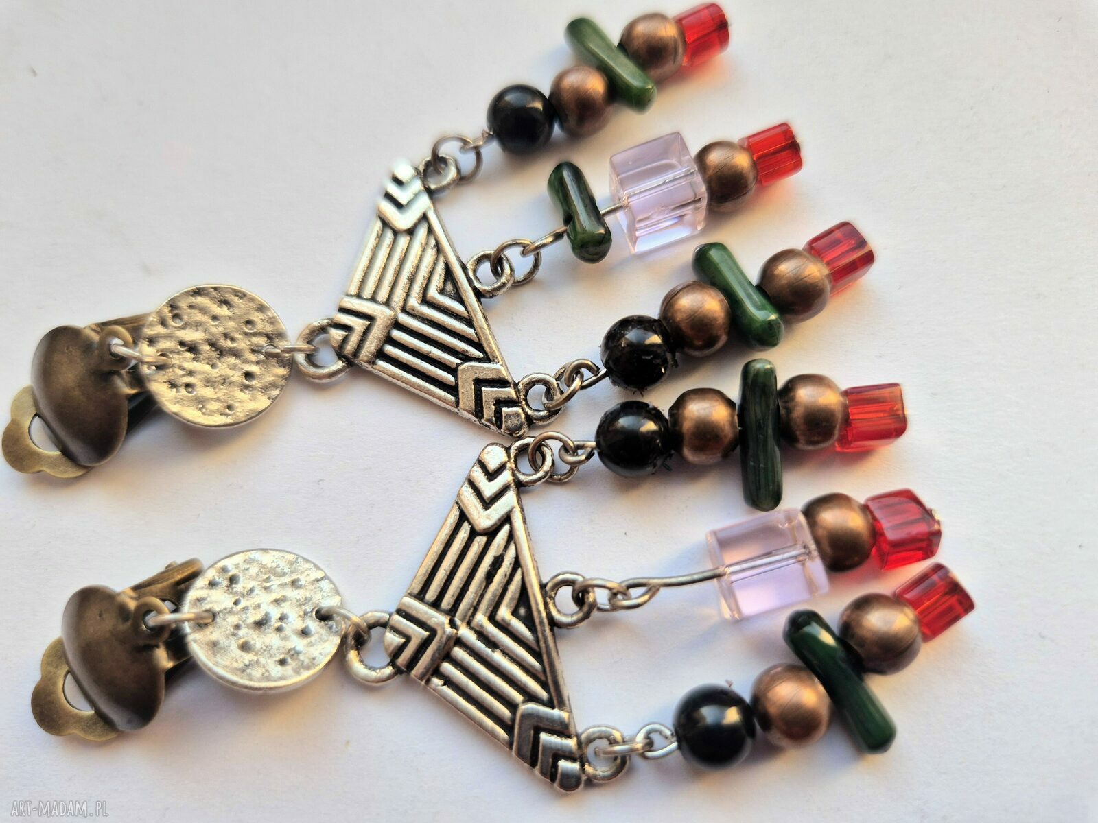 Klipsy orientalne kolorowe i lekkie - box x1 klipsy handmade