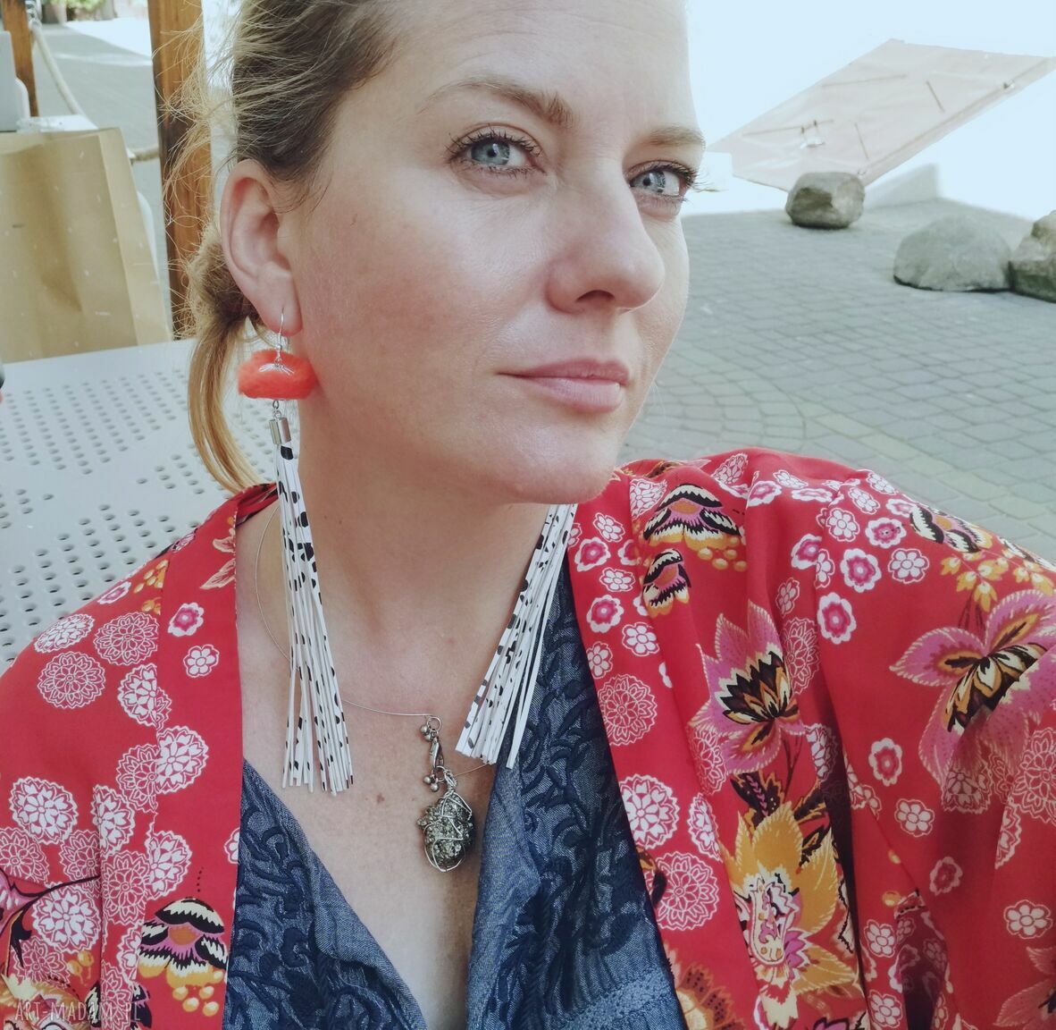 Klipsy Pompony i Frędzle Tribal - Lekkie i Kolorowe