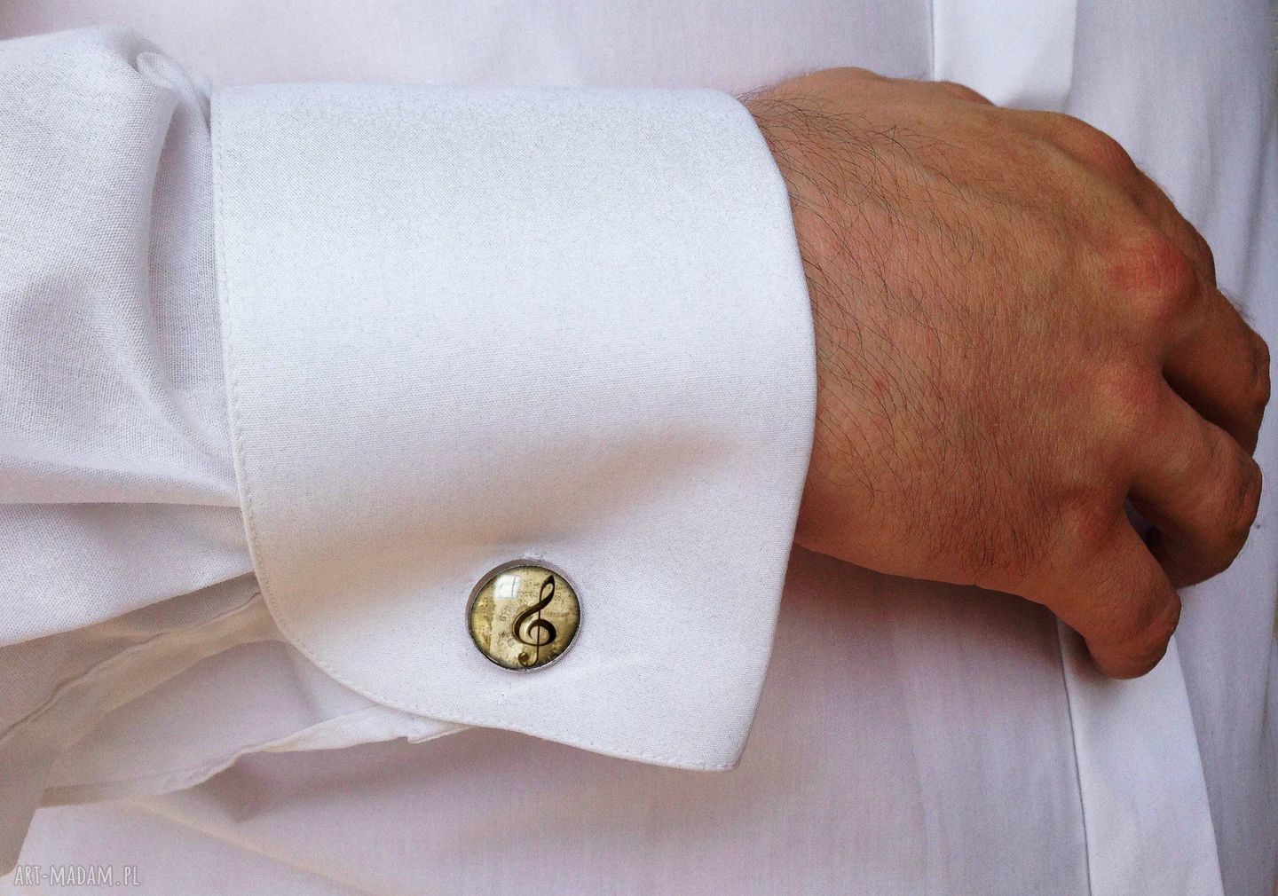 spinki do mankietów: Klucz wiolinowy Spinki do mankietów HandMade