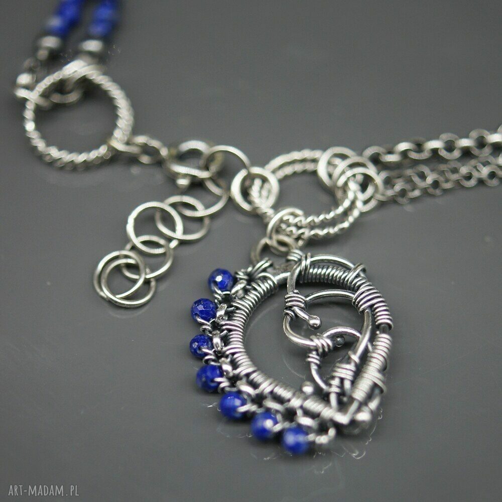 Kobaltowy lapis lazuli - bransoletka "Elhan"