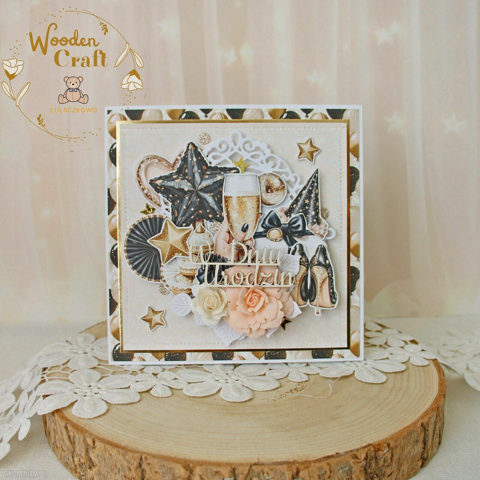 Ręcznie robiona kartka scrapbooking