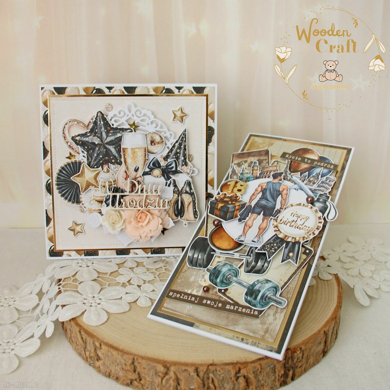 Ręcznie robiona kartka scrapbooking