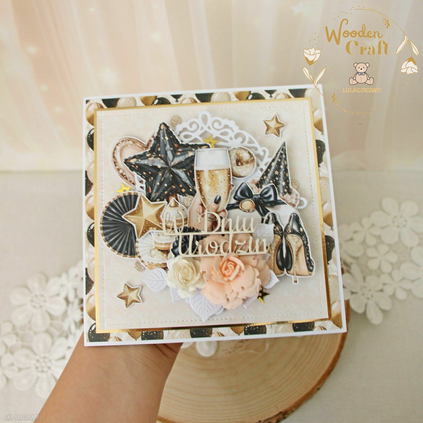 Ręcznie robiona kartka scrapbooking