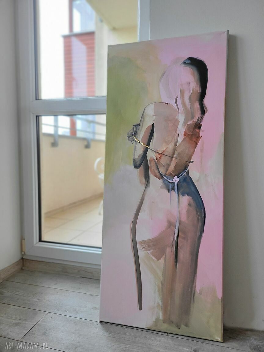 Kobiecość 120x50 - autorski obraz akryl na płótnie
