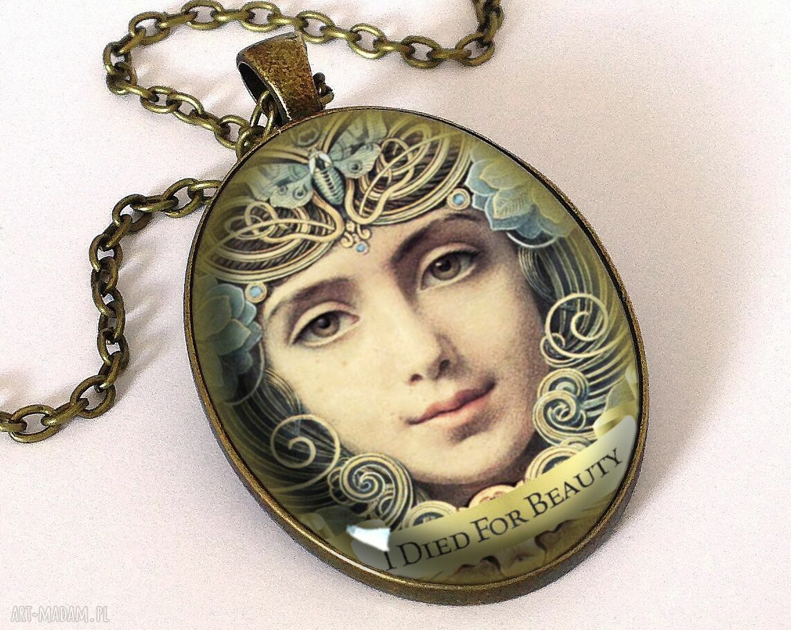 Piękno owalny medalion łańcuszkiem romantyczny prezent kobiecy