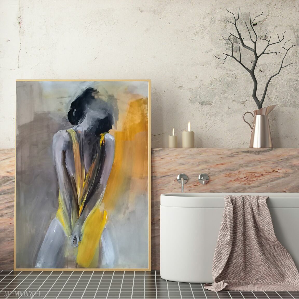 Kobieta 100x70 - duży obraz do salonu z akrylu na papierze