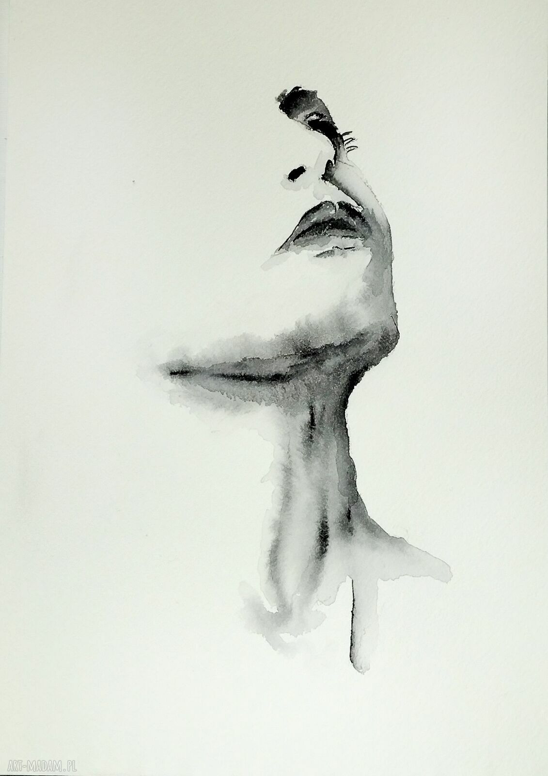 Kobieta - oryginalny portret akwarelowy A4