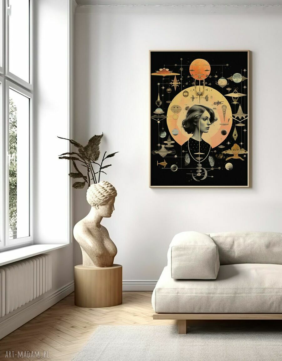 Plakat Kobieta - kolaż astrologia w formacie 30x40 cm