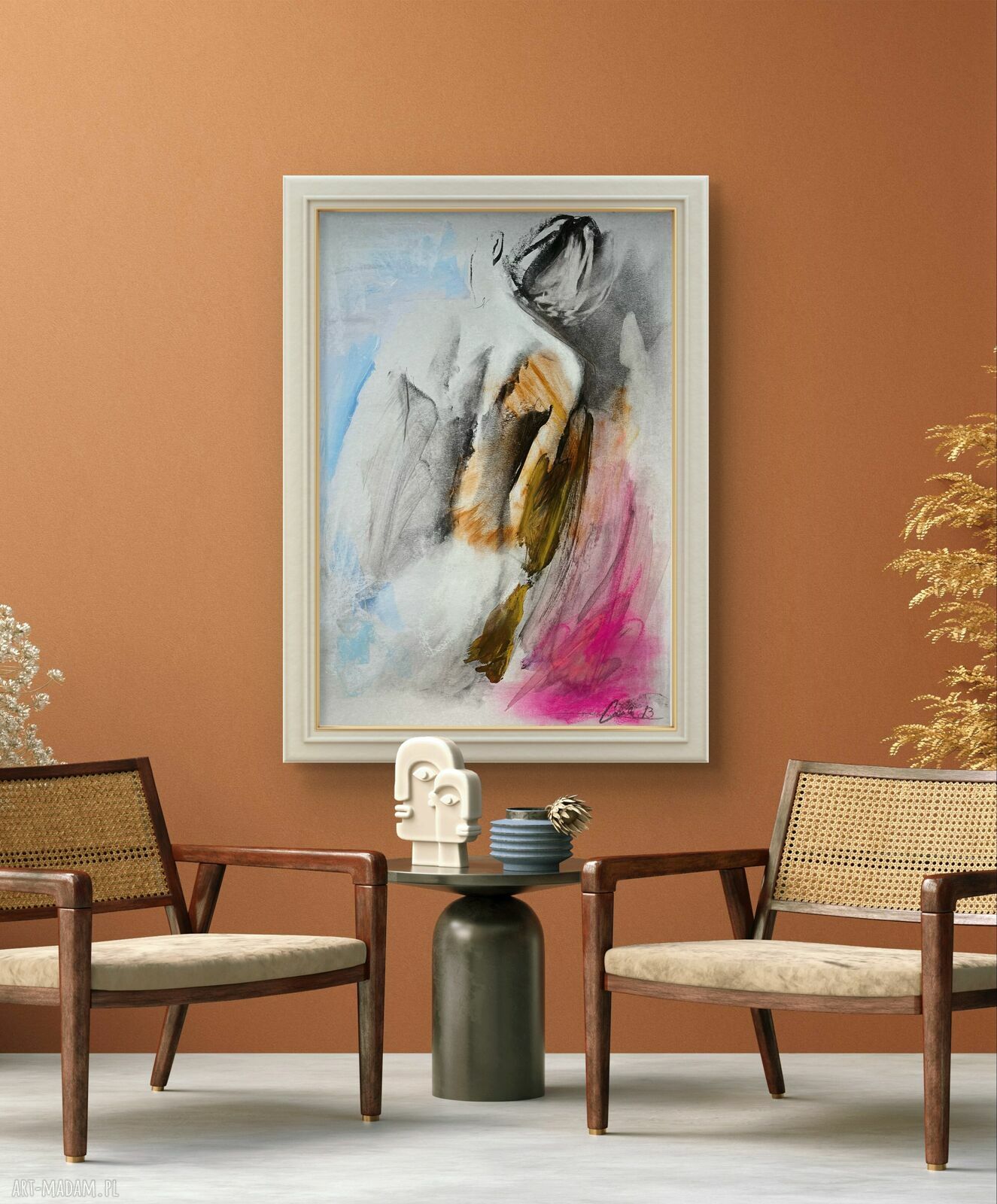 Szkic Kobiety 100x70 cm - duży obraz kobieta, grafika autorska
