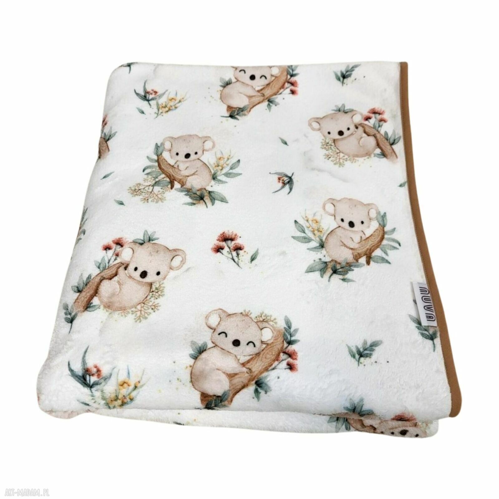 Polarowy kocyk dziecięcy 150x140 cm Koala - miękki i dwustronny