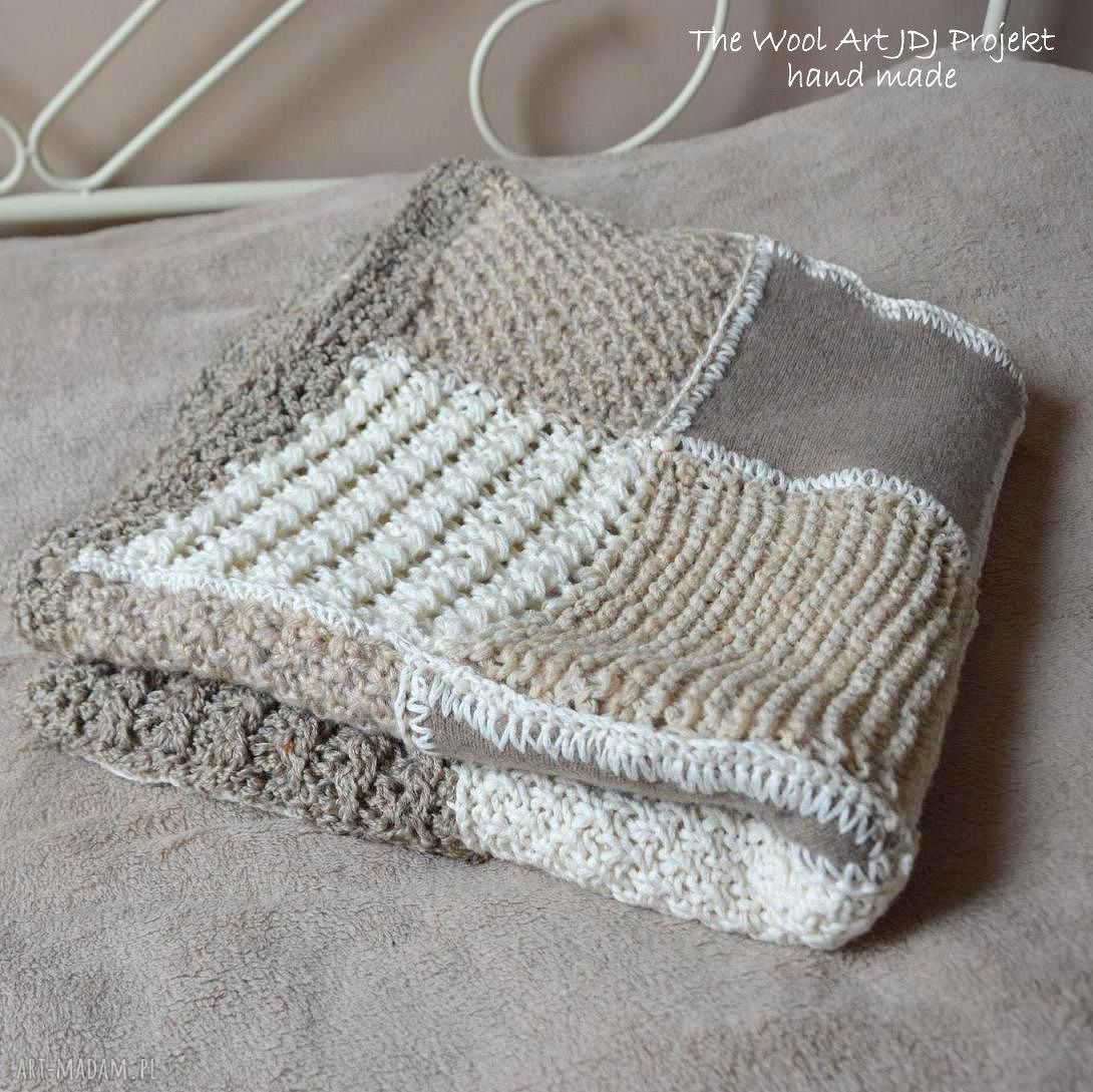 koce i narzuty: pled patchwoork ręcznie robione