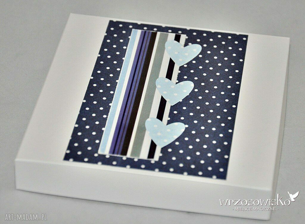 Kocham... Kartka w pudełeczku HandMade