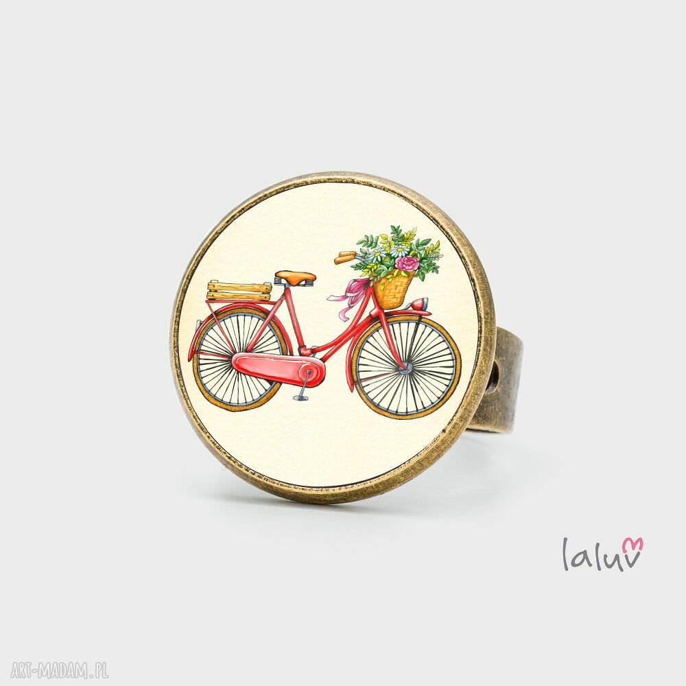 Laluv Hobby Rower - pierścionek Love Bike z motywem roweru