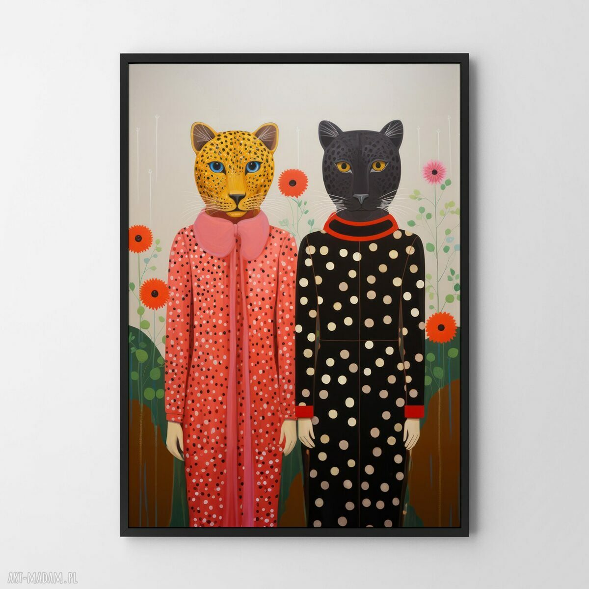 Plakat Koci duet 61x91 cm - kotki do Twojego wnętrza
