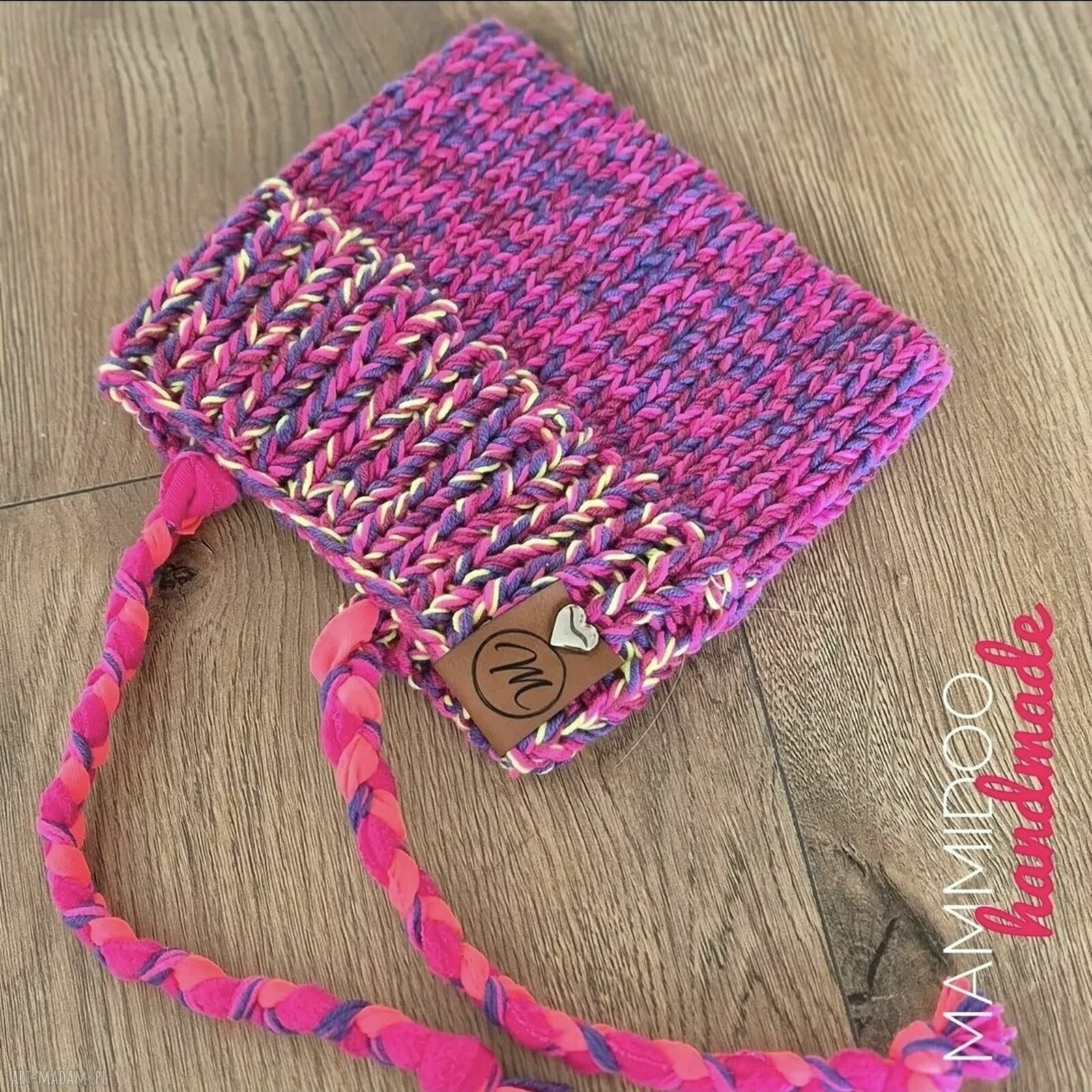 Kocia czapka z wełny merino - miękka czapka handmade