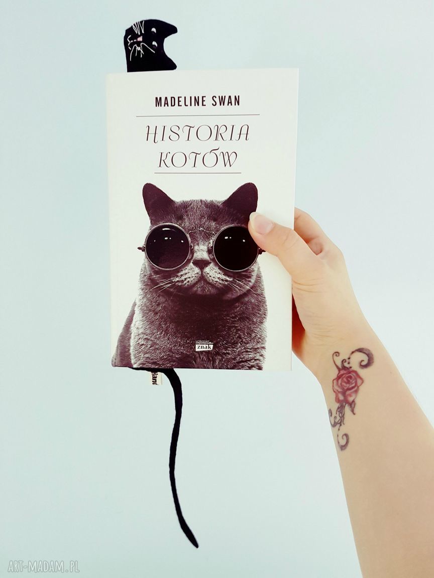 kocia zakładka do książki Ręcznie robione