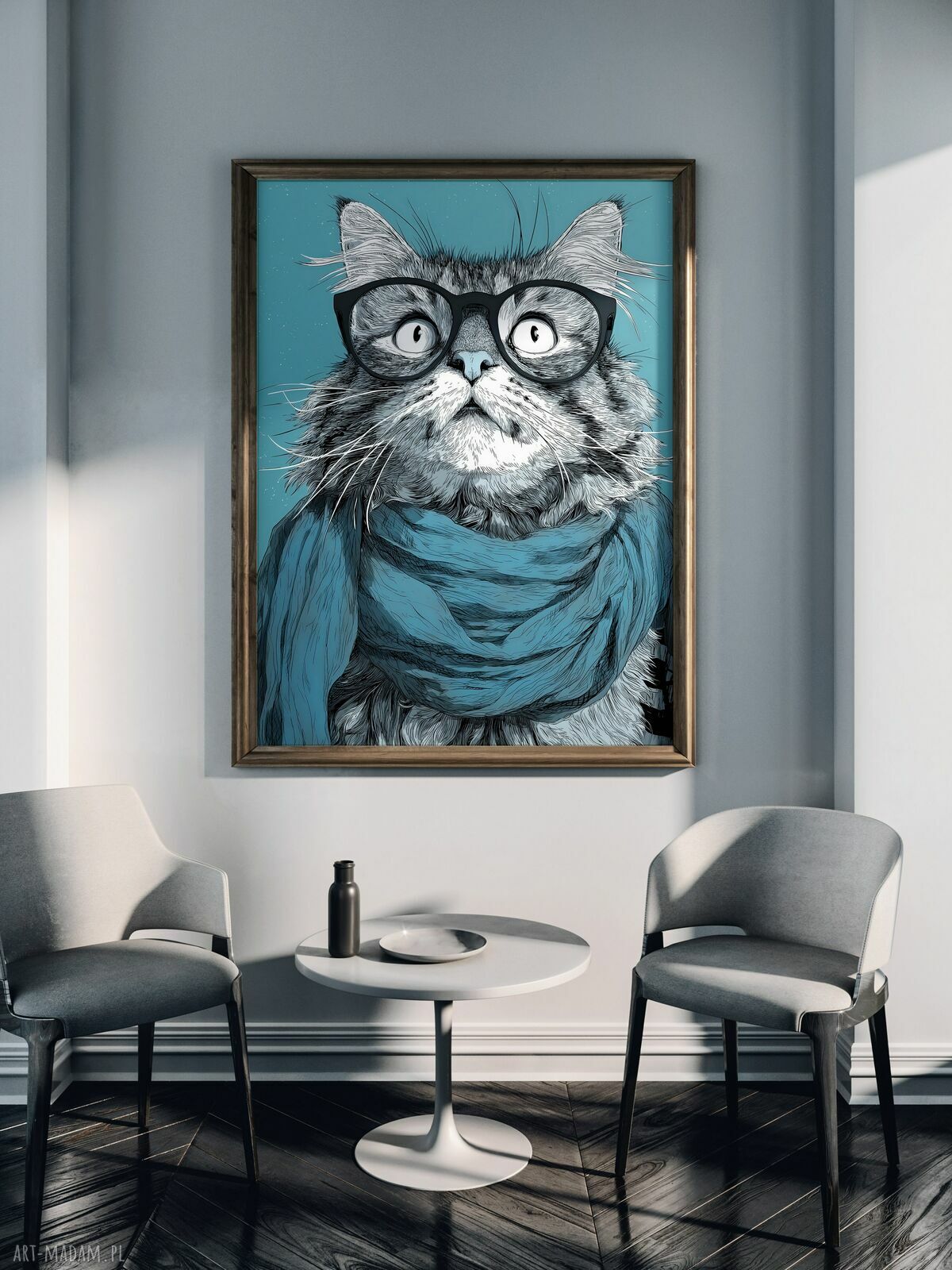 Kociak - grafika z kotem na plakacie A3 (29,7 x 42 cm)