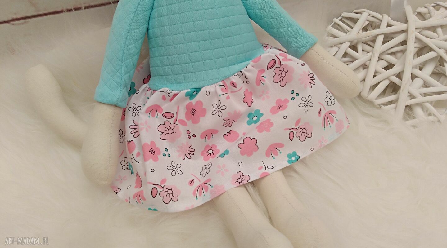 Kociak Tilda przytulanka handmade z bawełny 40 cm - gotowy prezent