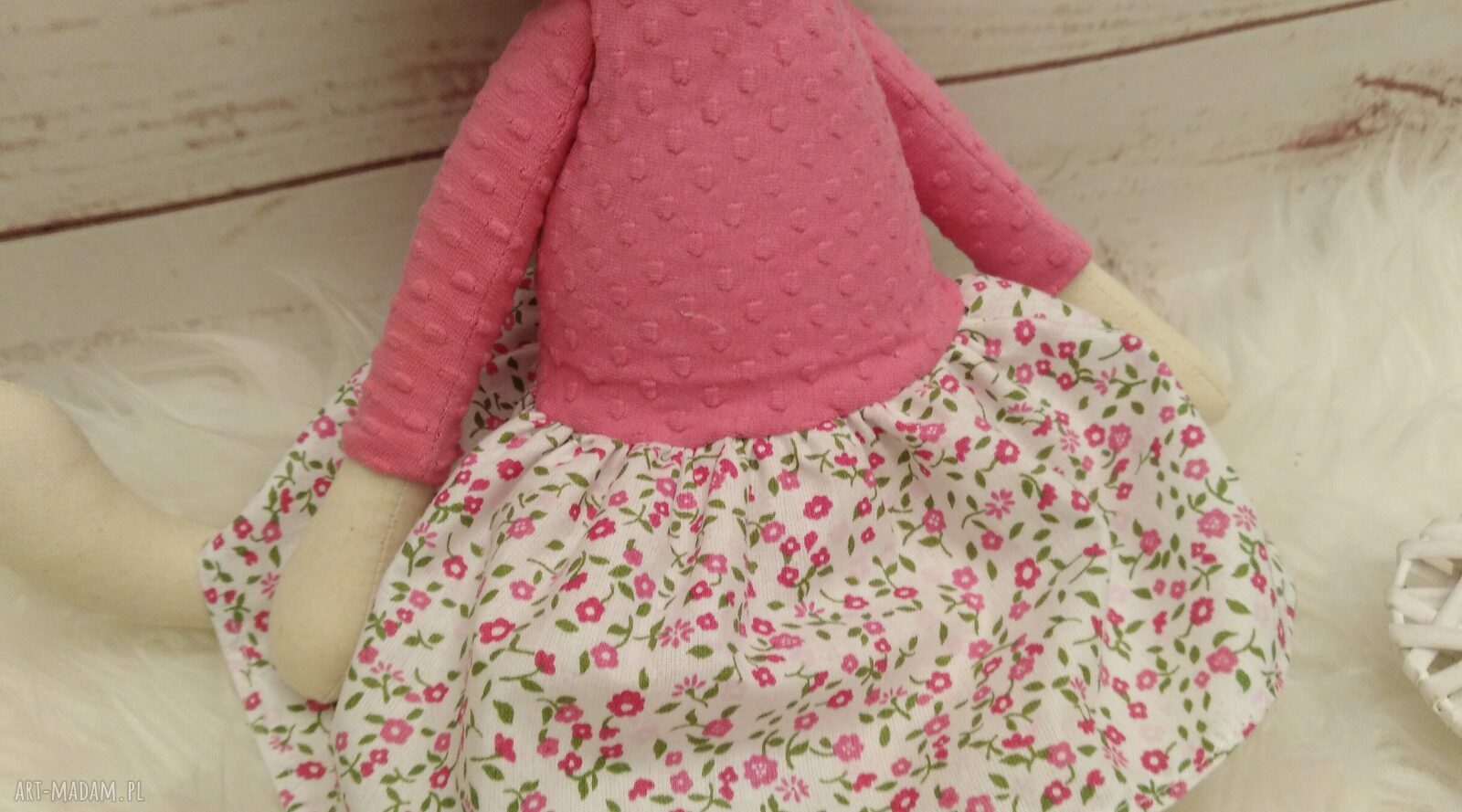 Kociak Tilda przytulanka - antyalergiczna maskotka handmade (ok. 40 cm)