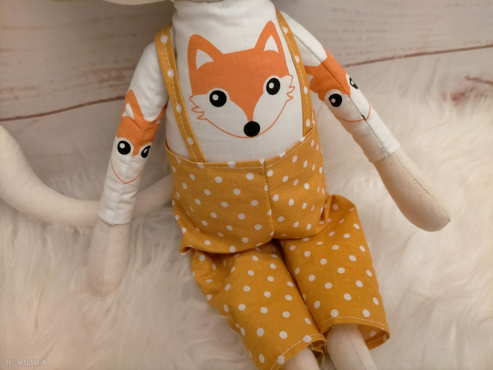 Kociak Tilda przytulanka 40 cm - antyalergiczna ręcznie szyta maskotka dla dziecka