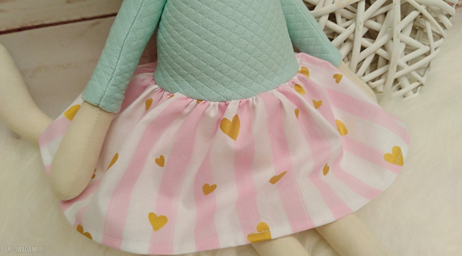 Kociak Tilda przytulanka z bawełny 40 cm