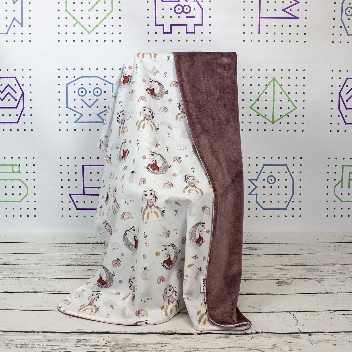 Kocyk 135x100 Królik Boho