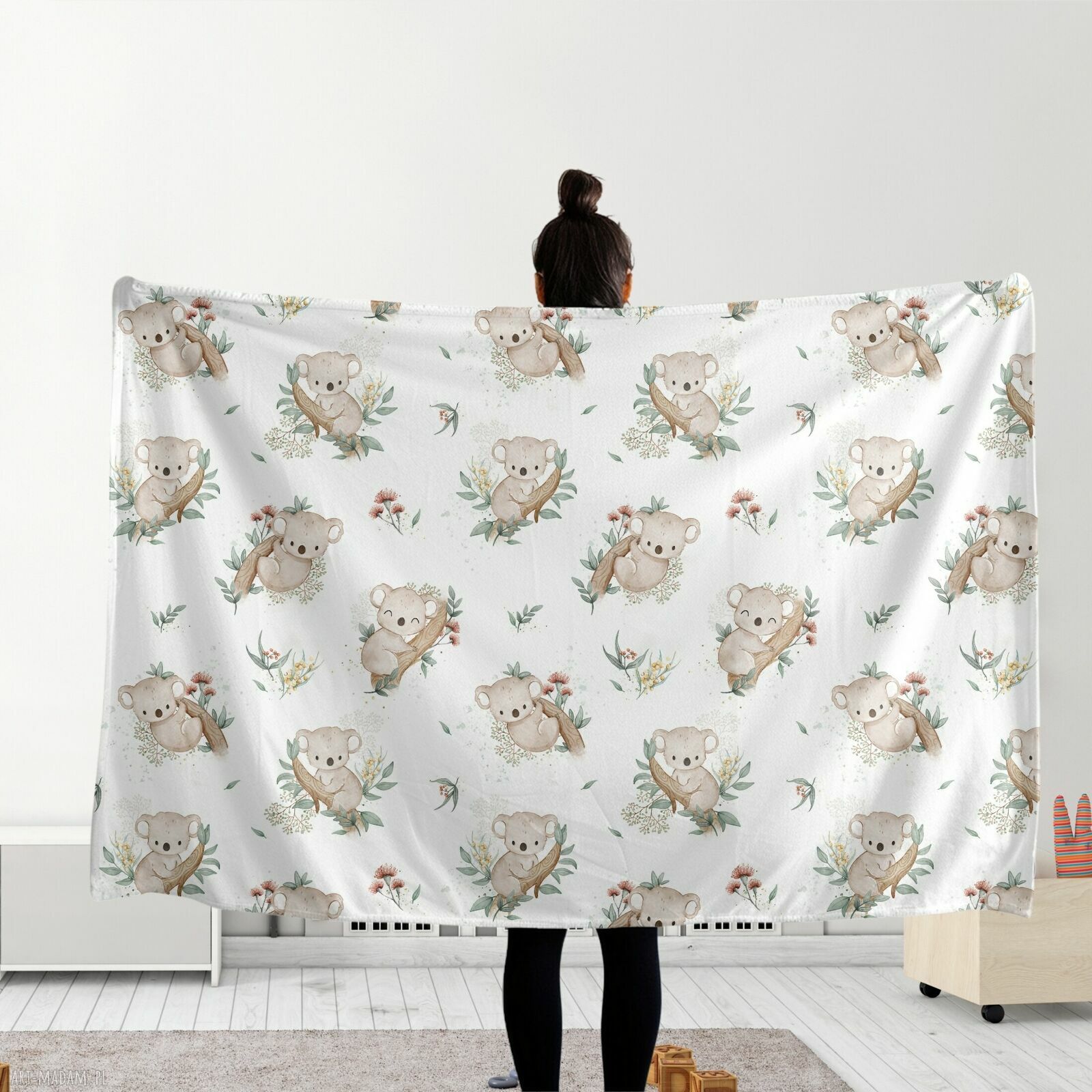 Polarowy kocyk dziecięcy 150x140 cm Koala - miękki i dwustronny