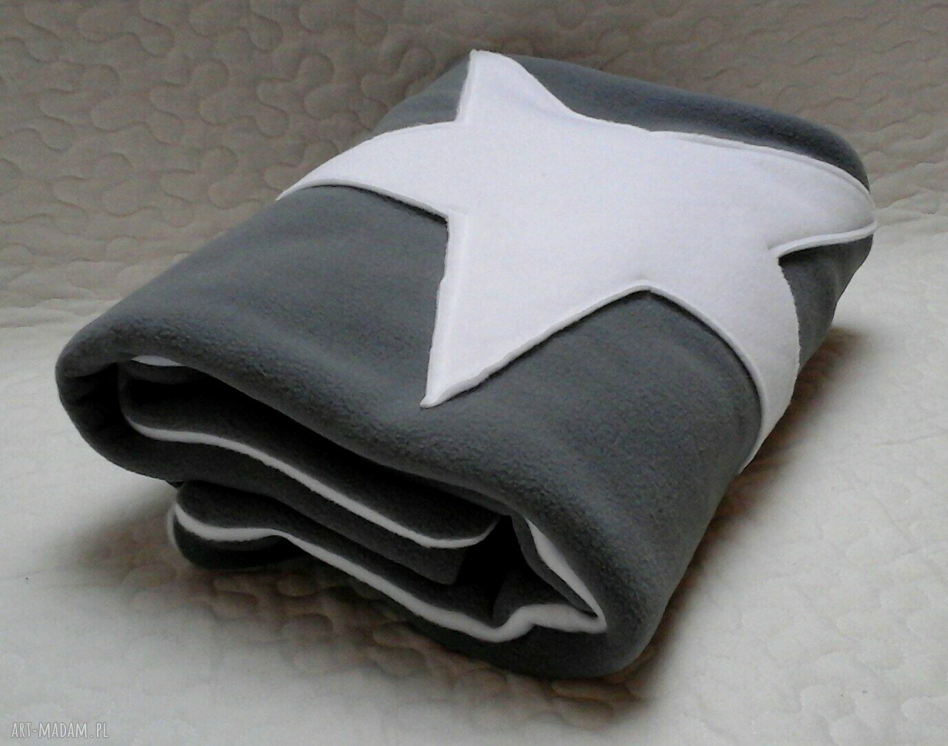 Kocyk polarowy 100x140 Gwiazdka Basic Szary